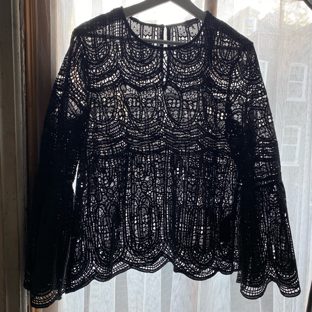 Black lace top